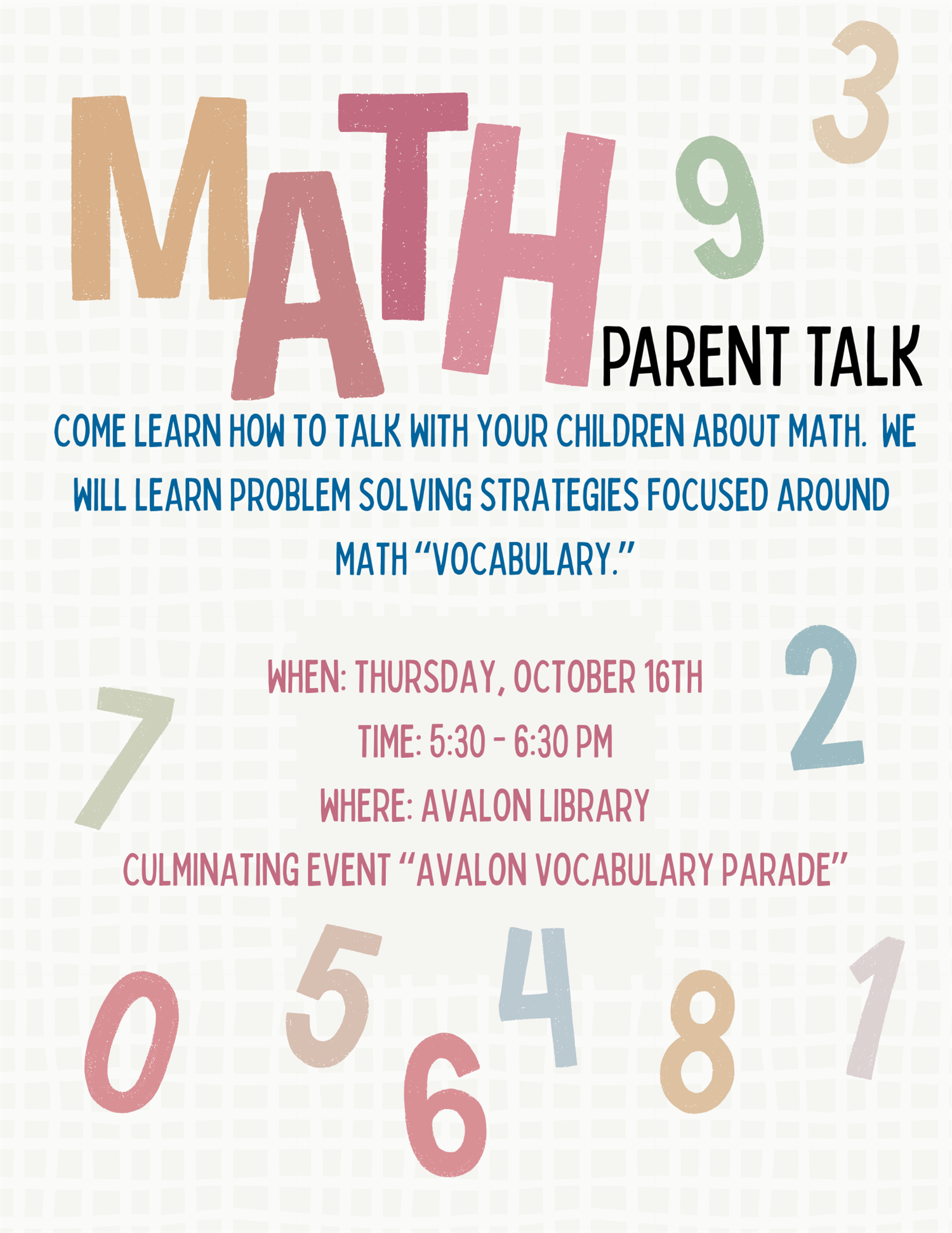 Math Parent Talk